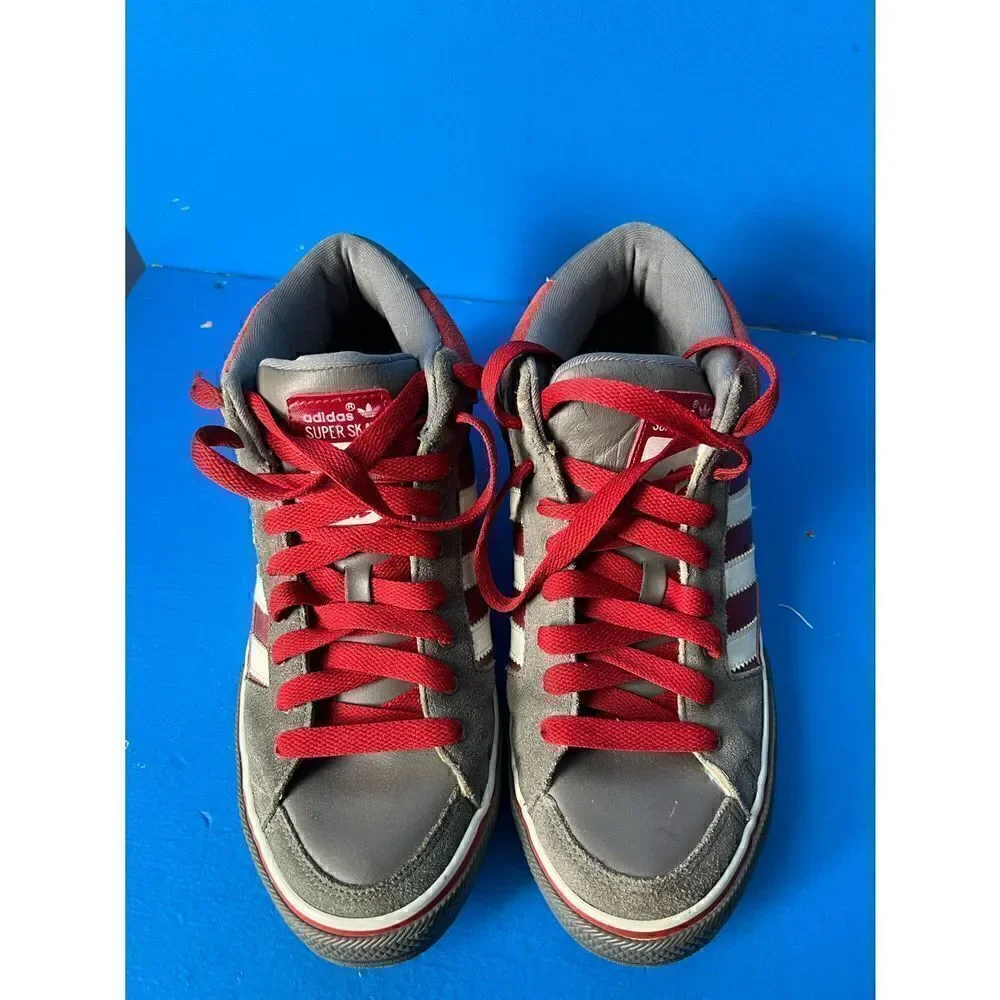 Adidas Top Court Hi BaseBall stich sneakers 10.5  SSV038001 Gray/Red